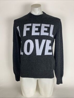 New Honey Fucking Dijon "I Feel Love" Wool Sweater SZ M